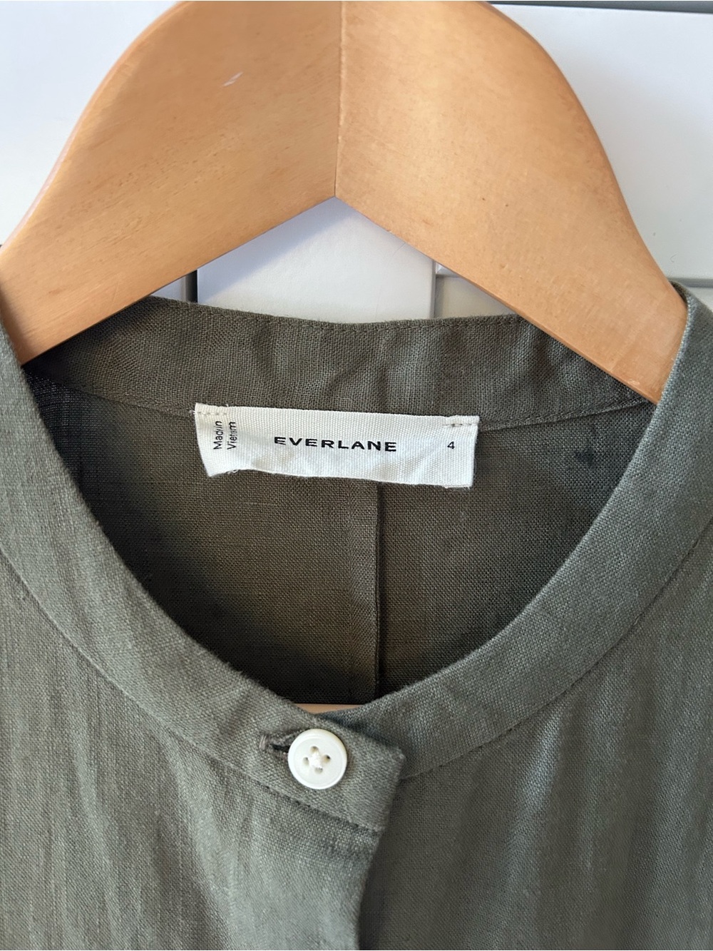 EVERLANE Size 4 New THE FROLIC DRESS IN LINEN - Picture 7 of 9